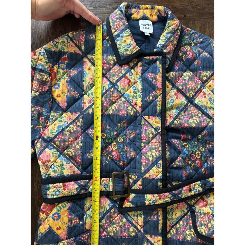 Hunter Bell Patchwork Coat Women’s Small Wales Hightower Boho Chic Retired Rare - Picture 14 of 16